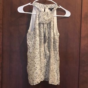 Black and White Polka Dot Halter Top